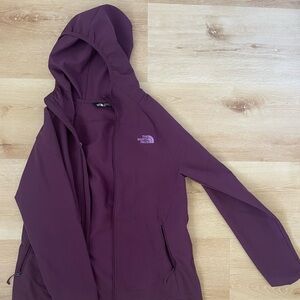 Purple hooded lightweight jacket by The North Face